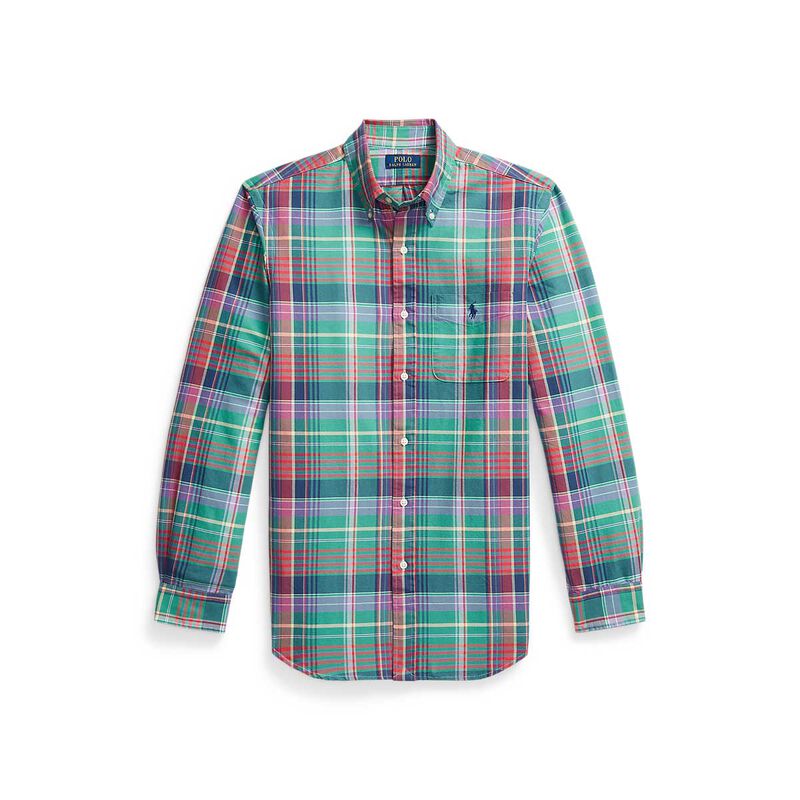 Polo Ralph Lauren Custom Fit Plaid Oxford Shirt image number 2